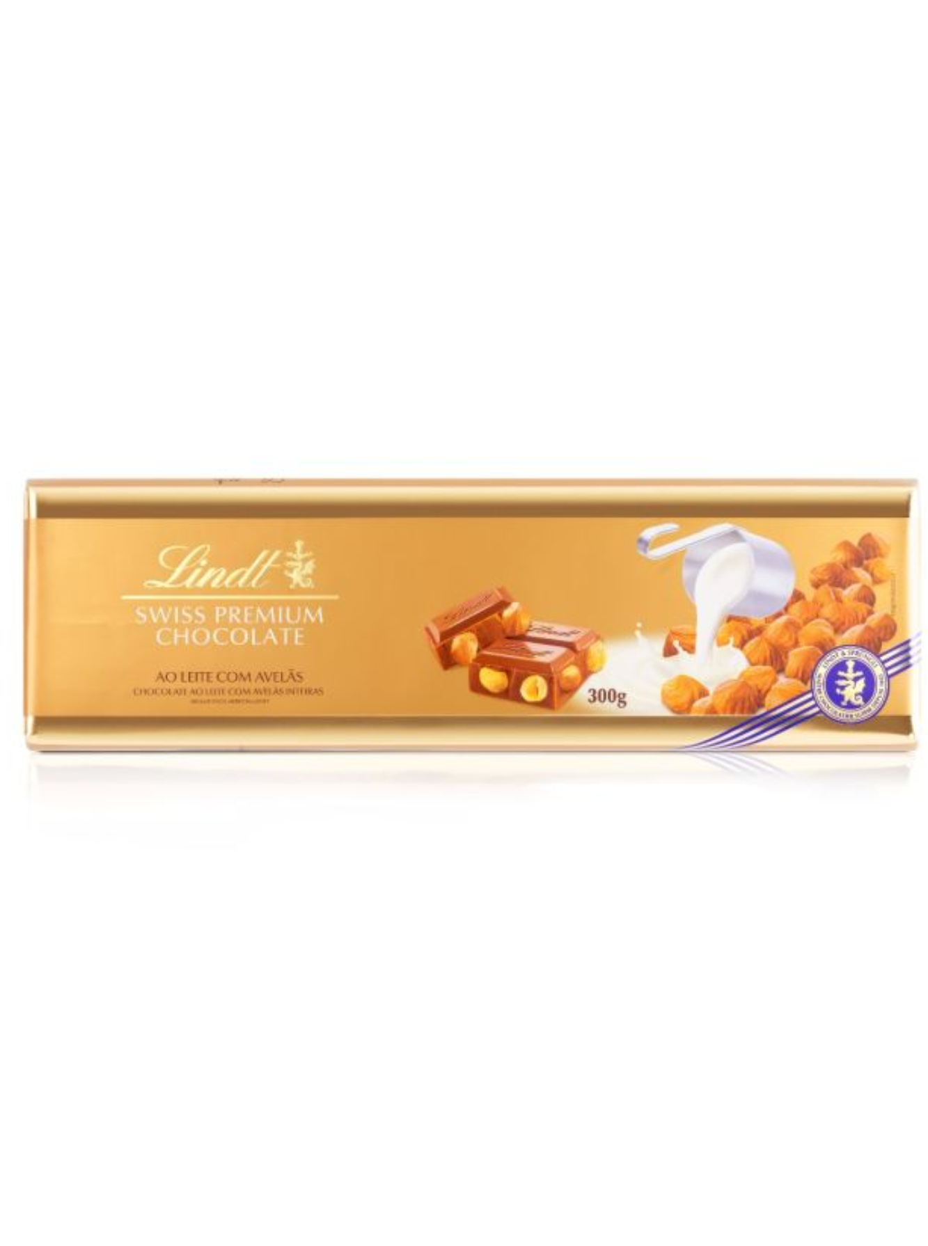 Lindt Chocolate Swiss Classic Ao Leite Com Avelãs - 300g